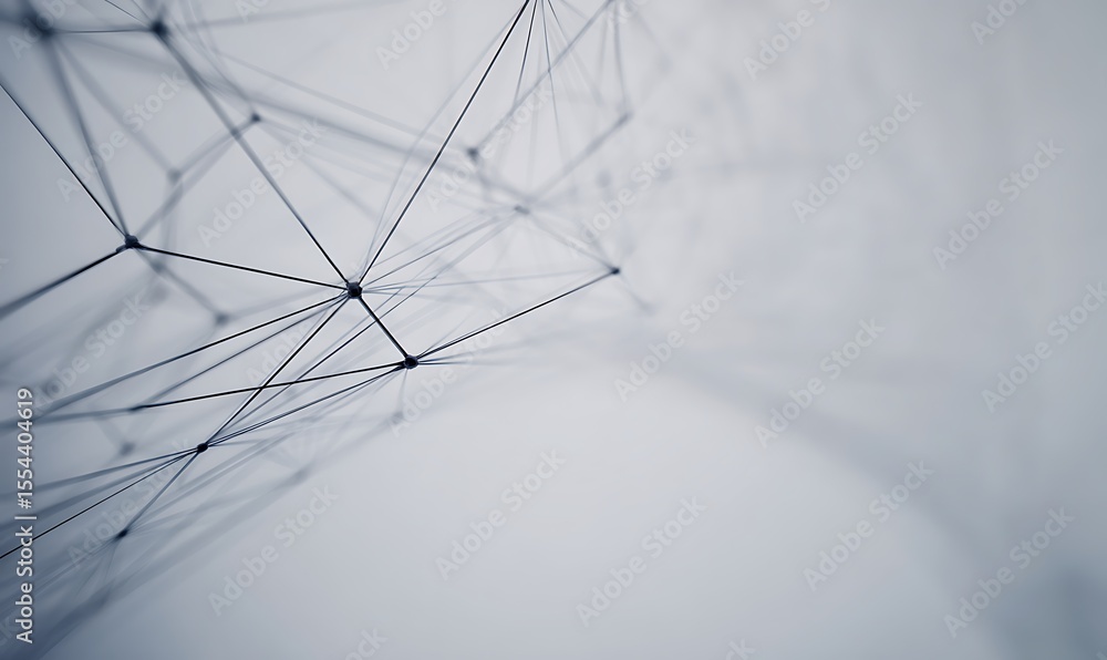 Poster abstract network connections with shallow depth