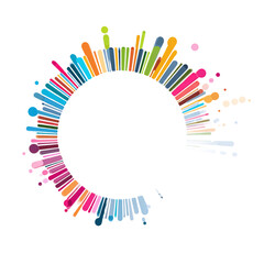 Spiral timeline infographic colorful progressive circles data visualization creative style isolated on transparent background