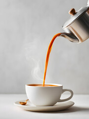 cup of coffee with steam