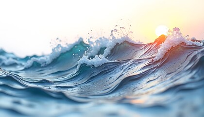 Ocean Waves at Sunset: Serenity and Power of Nature