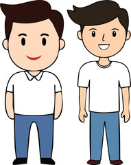 animation of twin boys