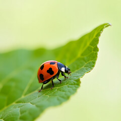 Fototapeta premium ladybird on leaf-Garden Pest Control Ladybugs Natural Benefits.png