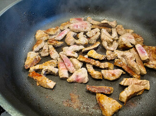 Surf and Turf Rindfleisch mit Garnelen