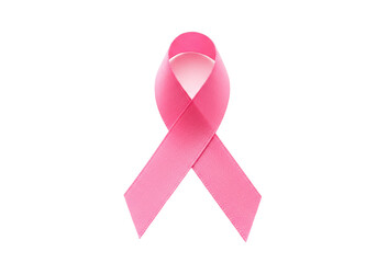 Isolated Pink Ribbon Symbol of Breast Cancer Awareness