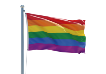 Isolated Rainbow Pride Flag Symbol of LGBTQ Community