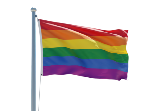 Isolated Rainbow Pride Flag Symbol of LGBTQ Community