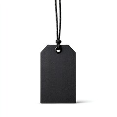 A black price tag isolated on a white background