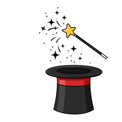 magic hat and magic wand