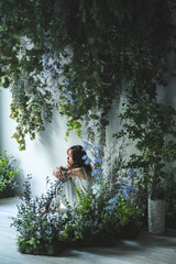 植物と女性