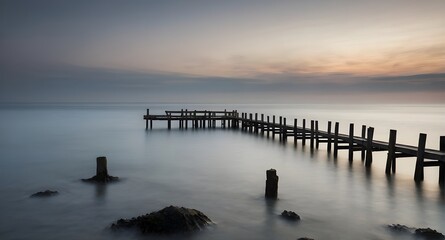 Obraz premium pier at dusk