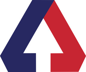 Modern upward arrow logo design