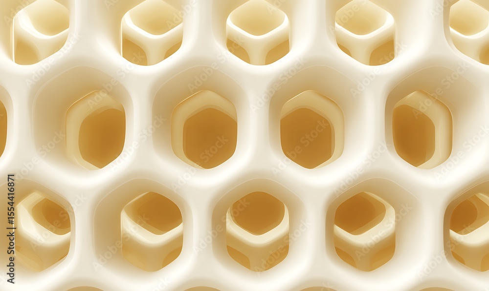 Poster abstract honeycomb pattern with soft light