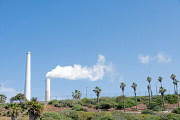A fossil fueled power station in Hadera, Israel