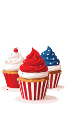 patriotic cupcakes with american flag