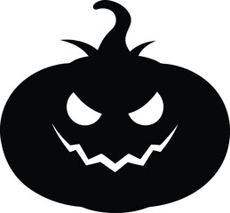  Halloween pumpkin silhouette collection. Vector illustration isolated on a white background