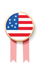 usa flag button