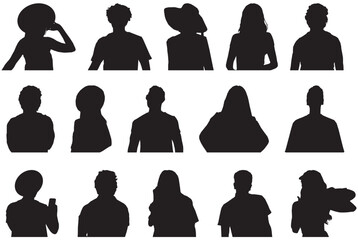 people silhouettes of summer people