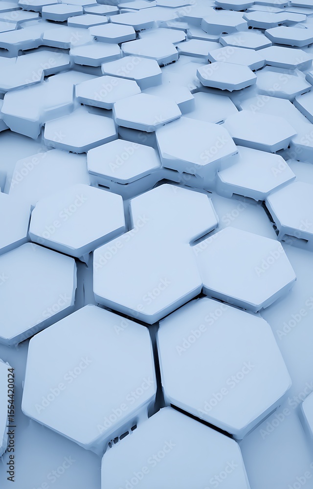 Poster monochromatic geometrical hexagons pattern abstract background