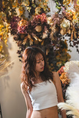 植物と女性