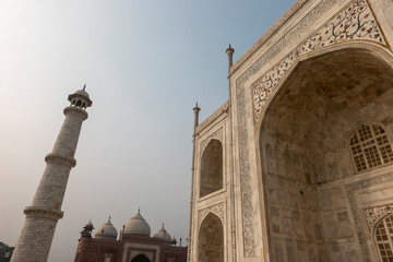 The Taj Mahal.&nbsp; Wide angle from below