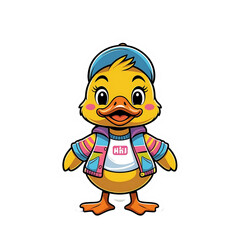 cartoon duck funky cute