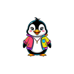 funky cute penguin