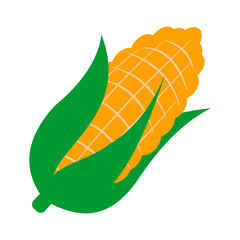 Vector illustration of sweet corn cartoon