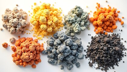 Colorful Powder Pigment Granules for Art and Crafts