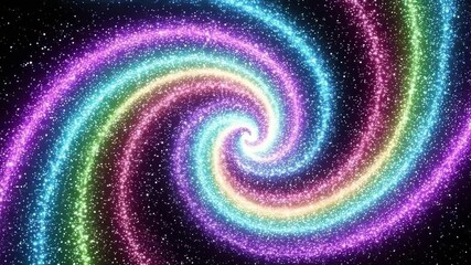 rotating spiral cosmic rainbow glowing motion, galaxy motion, abstract background with space - Powered by Adobe