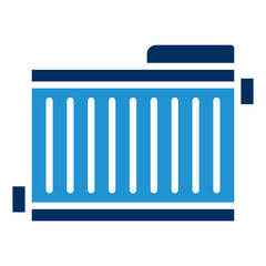 Radiator Blue Color Icon