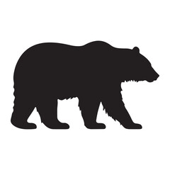 Bear isolated icon silhouette vector art illustration on white background