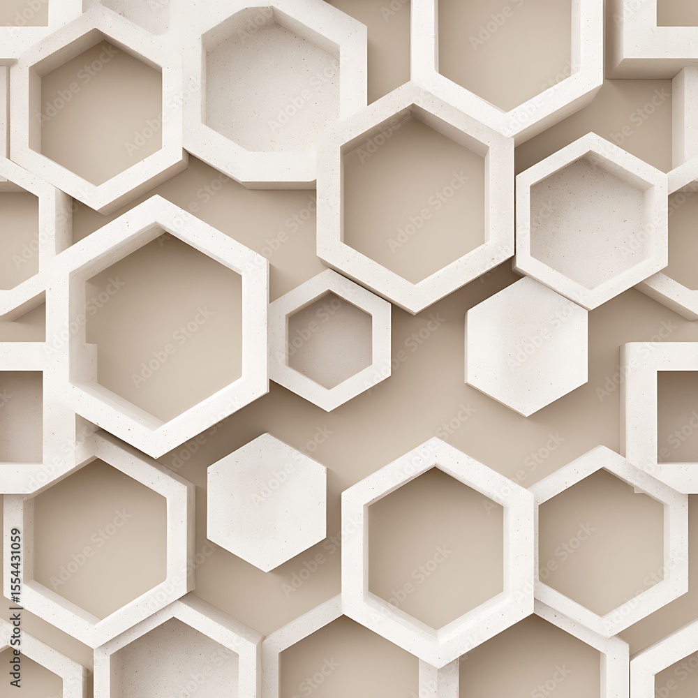 Poster minimalist concrete hexagonal honeycomb pattern background