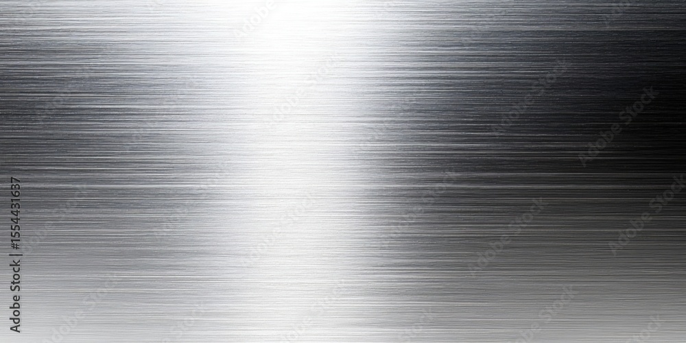 Poster intricate metallic surface featuring smooth titanium with complex striations and modern aesthetics.