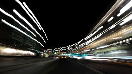 Abstract light art trails