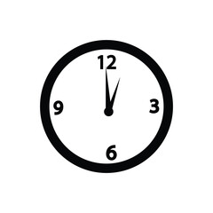 clock logo icon illustration  flat