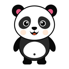 Fototapeta premium panda vector image on white background