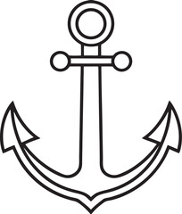 Nautical anchor symbol maritime ocean