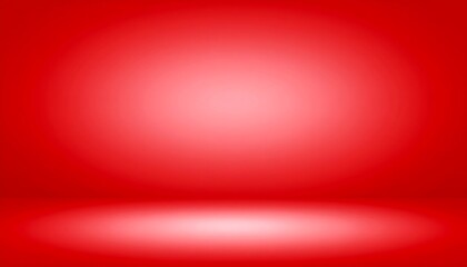 A vibrant cherry red gradient background with soft, diffused light creating a smooth, bright look