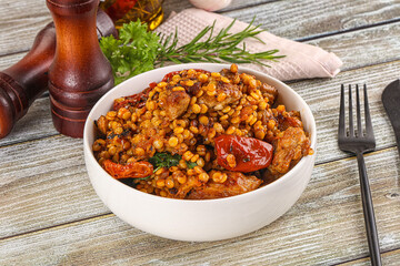 Rasted chicken meat with ptitim