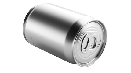 Isolated blank metal tin cans on a transparent background, perfect for showcasing product designs for medicine, drinks, or other small objects. PNG