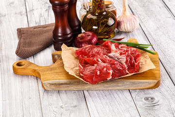Raw beef meat for cooking
