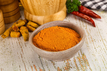 Tumeric curcuma powder for culinary