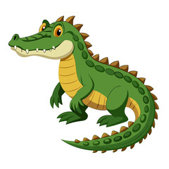 Obraz premium Friendly Cartoon Crocodile Illustration for Kids