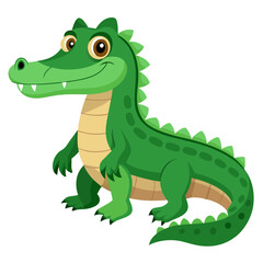 Fototapeta premium Friendly Cartoon Crocodile Illustration for Kids