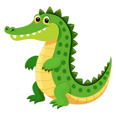 Friendly Cartoon Crocodile Illustration for Kids