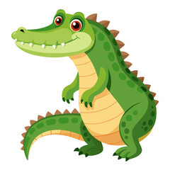 Obraz premium Friendly Cartoon Crocodile Illustration for Kids