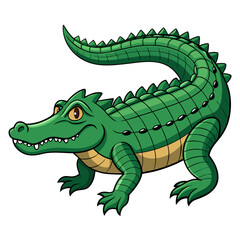 Fototapeta premium Friendly Cartoon Crocodile Illustration for Kids