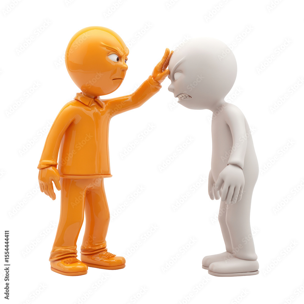 Poster tension between two characters in a conflict scenario representing disagreement and emotional strain
