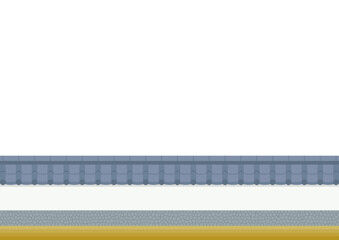 瓦屋根と塀のフレーム