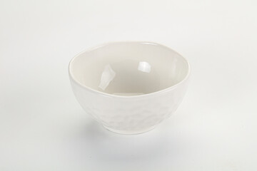 White ceramic empty bowl dishware